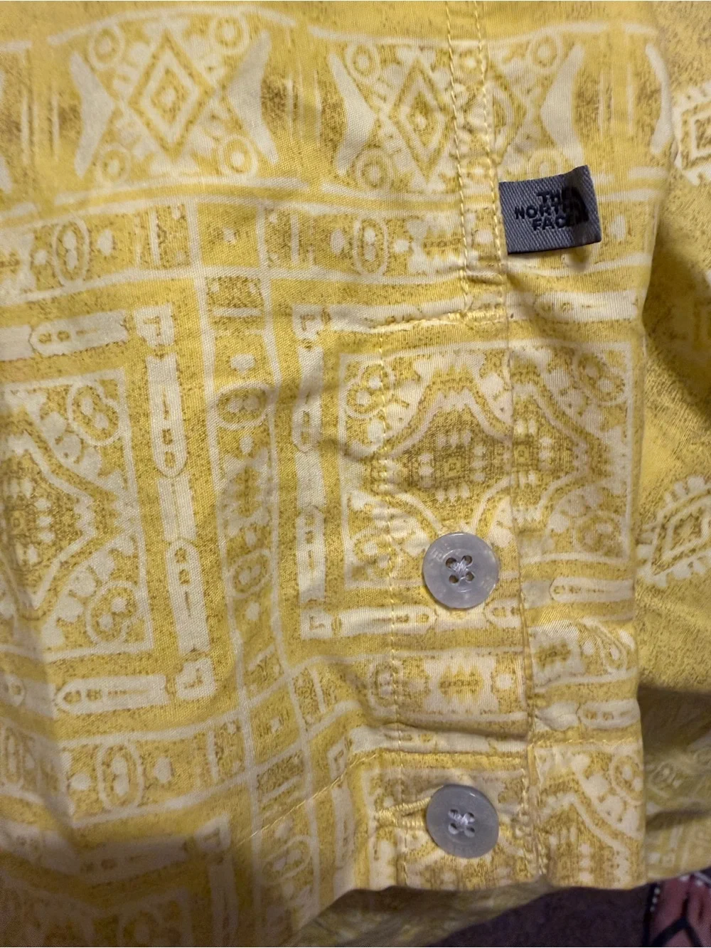 The North Face A5 Series Tribal Print Button Down Shirt XL Hiking Camp Travel